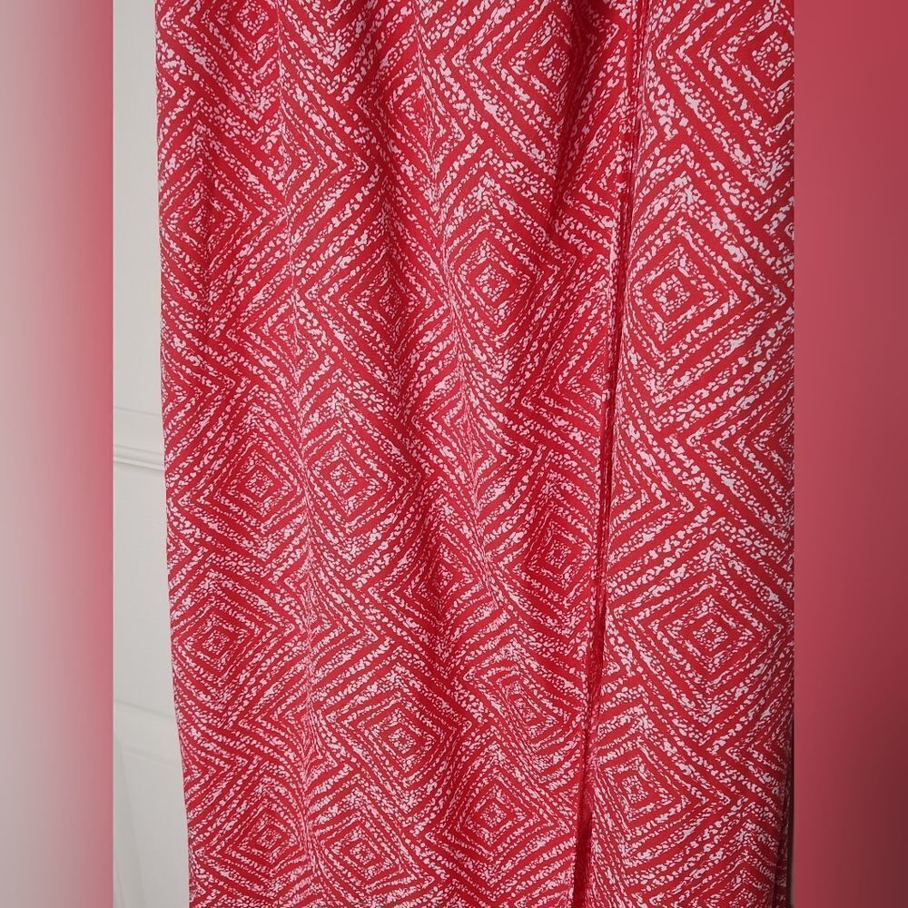 Guess L Red And White Pattern Wrap Front Spaghett… - image 6